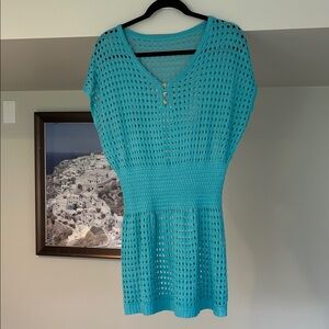 Cupshe Turquoise Knit Swim Cover-Up